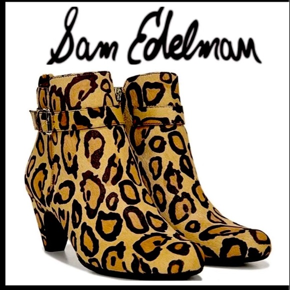 SALE OFR🆕SAM EDELMAN LEOPARD BOOTIES (Sz 6.5) - Picture 1 of 14